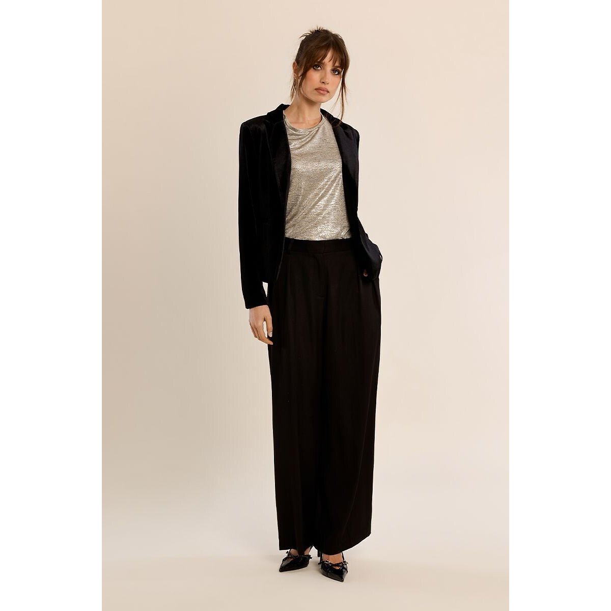 Veste blazer en velours noir, MOLLY BRACKEN