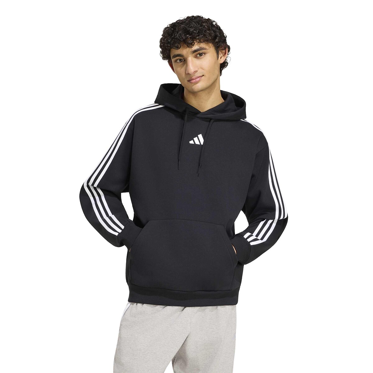 Sweat à capuche, ESSENTIALS noir, ADIDAS SPORTSWEAR
