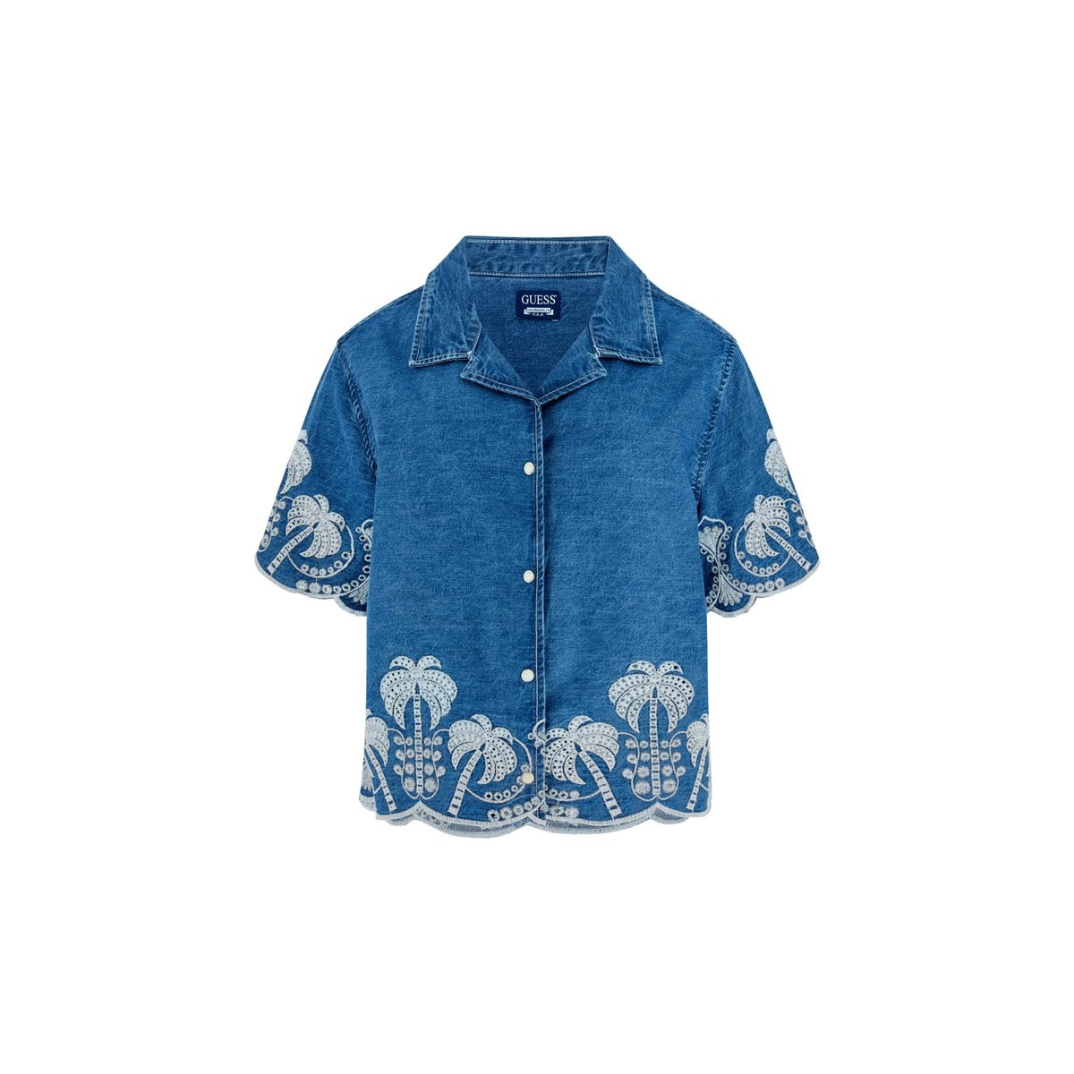 Chemise Brodée bleu, GUESS