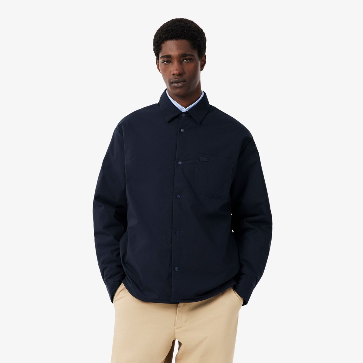 Surchemise rembourrée déperlante bleu-hde, LACOSTE