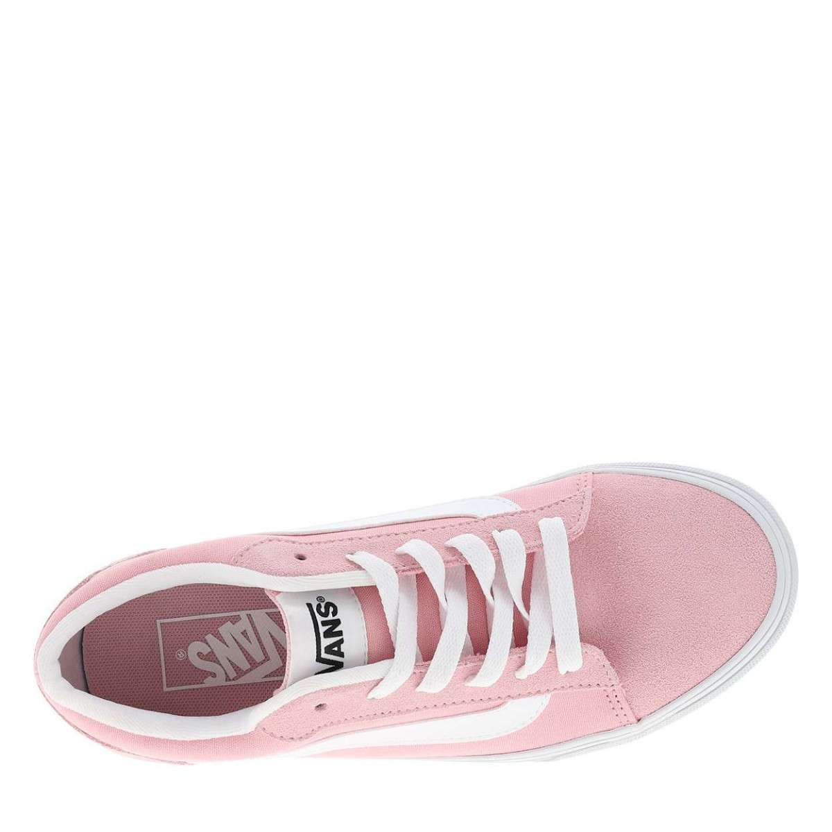 Baskets VERO LS cuir talon plat rose, VANS