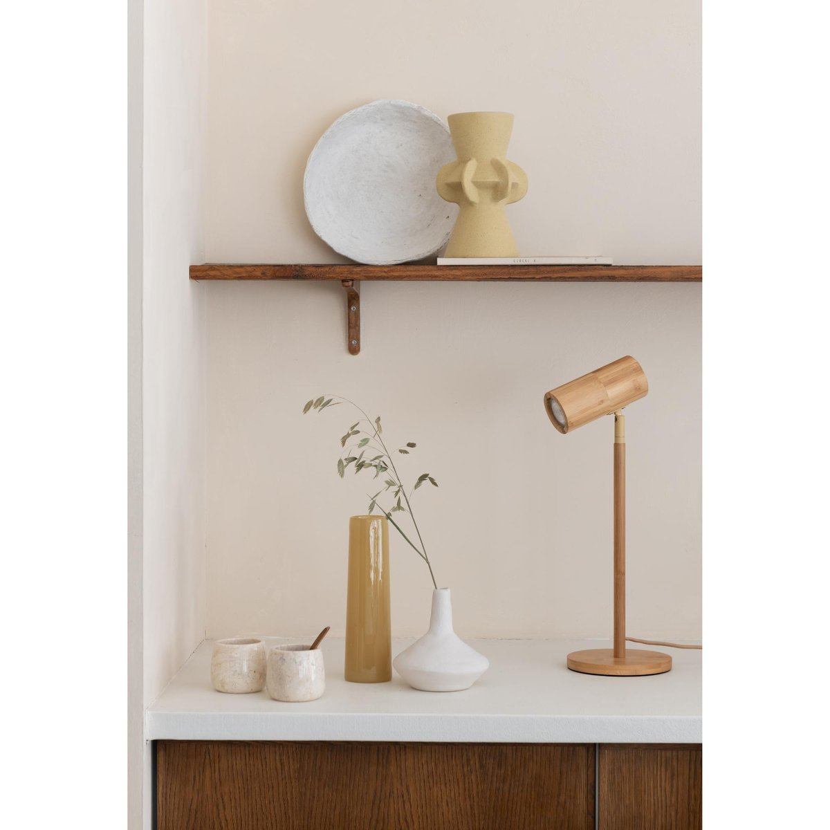 Lampe À Poser Bambou JAVA naturel, GOOD & MOJO