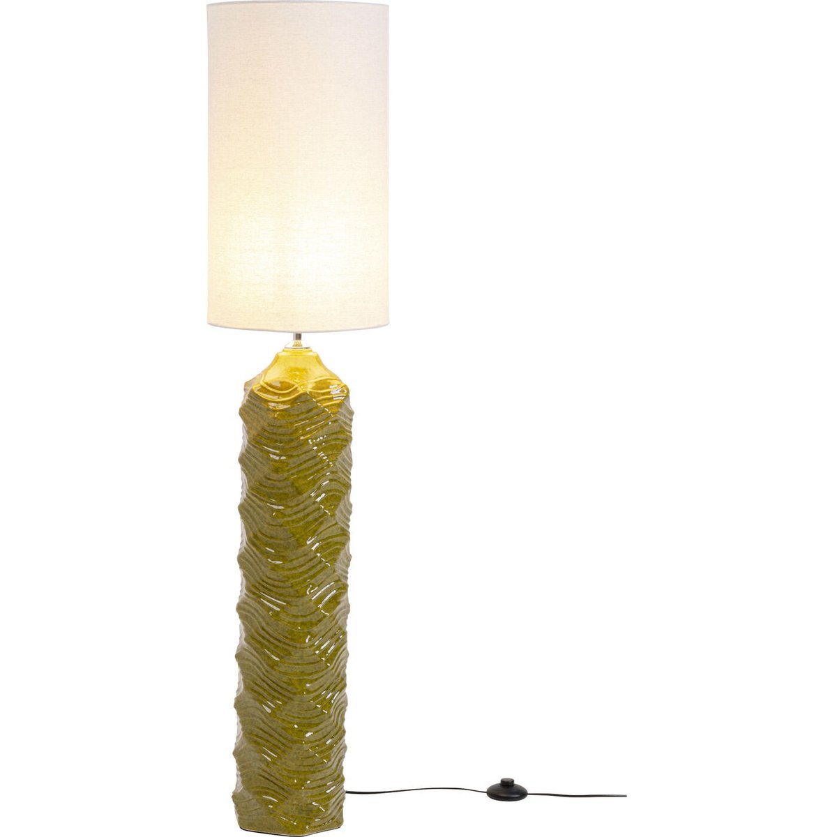 Lampadaire en grès et coton, LUMA vert, KARE DESIGN