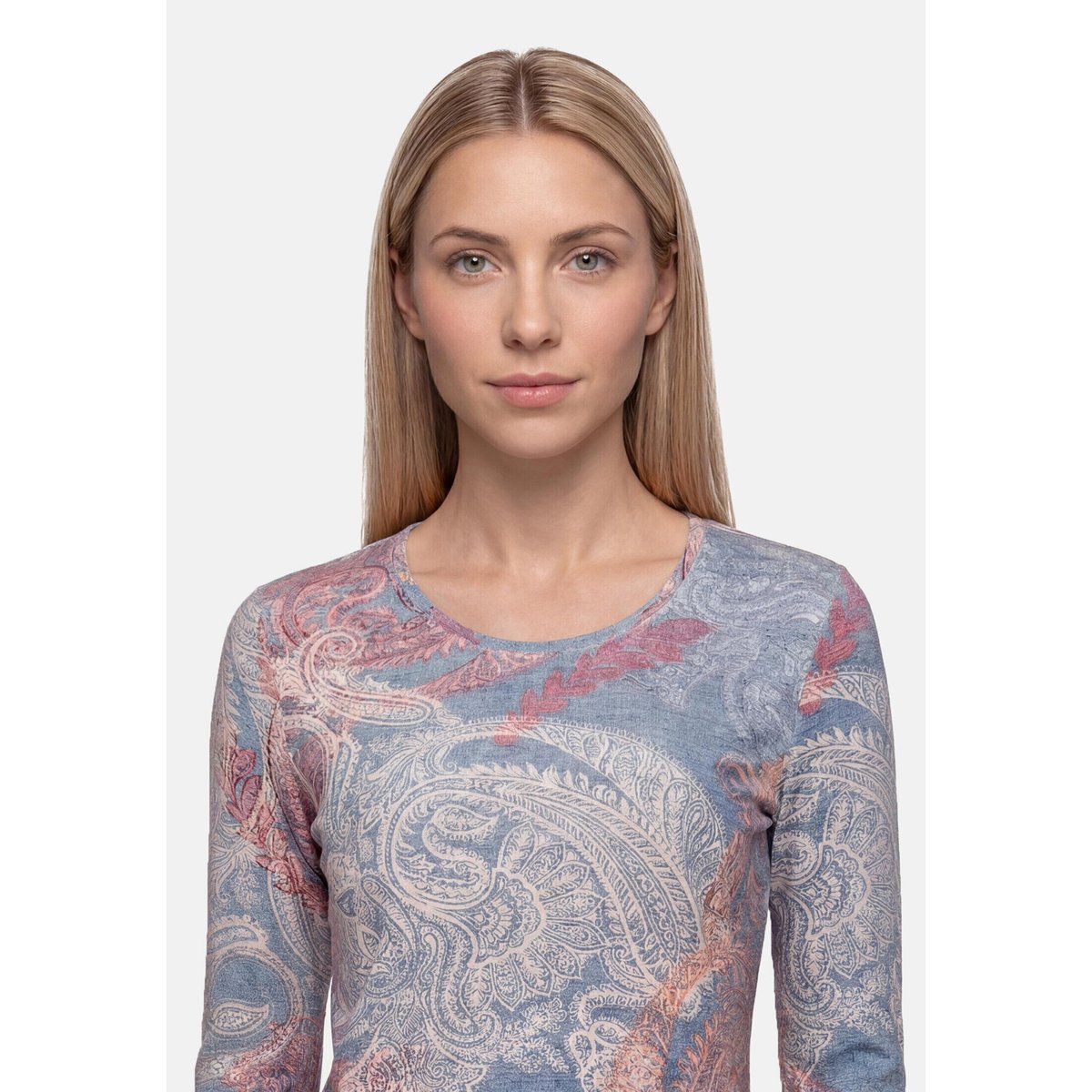 T-shirt basique à imprimé bleu/rouge, BETTY BARCLAY