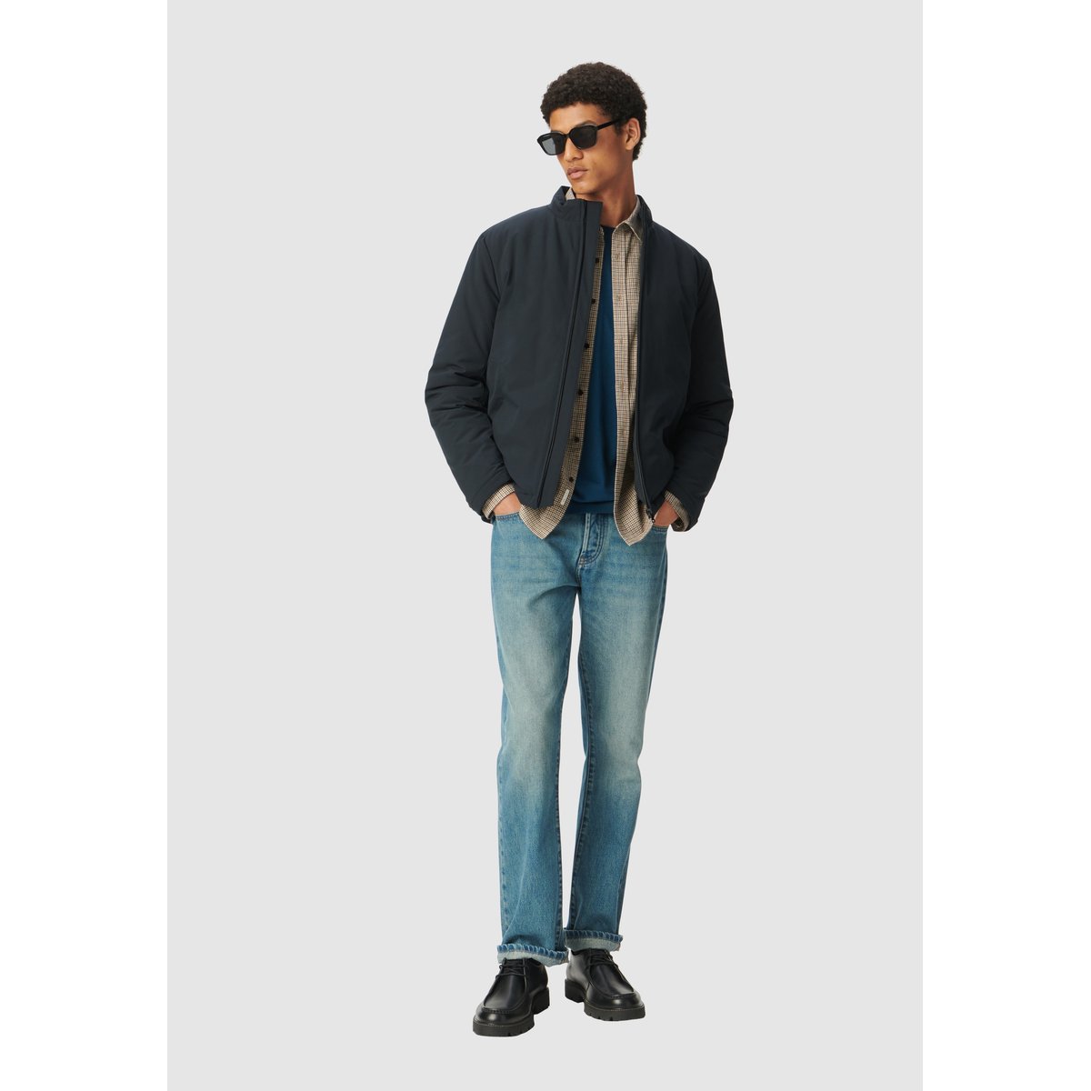 Sous-doudoune col montant bleu marine, IKKS