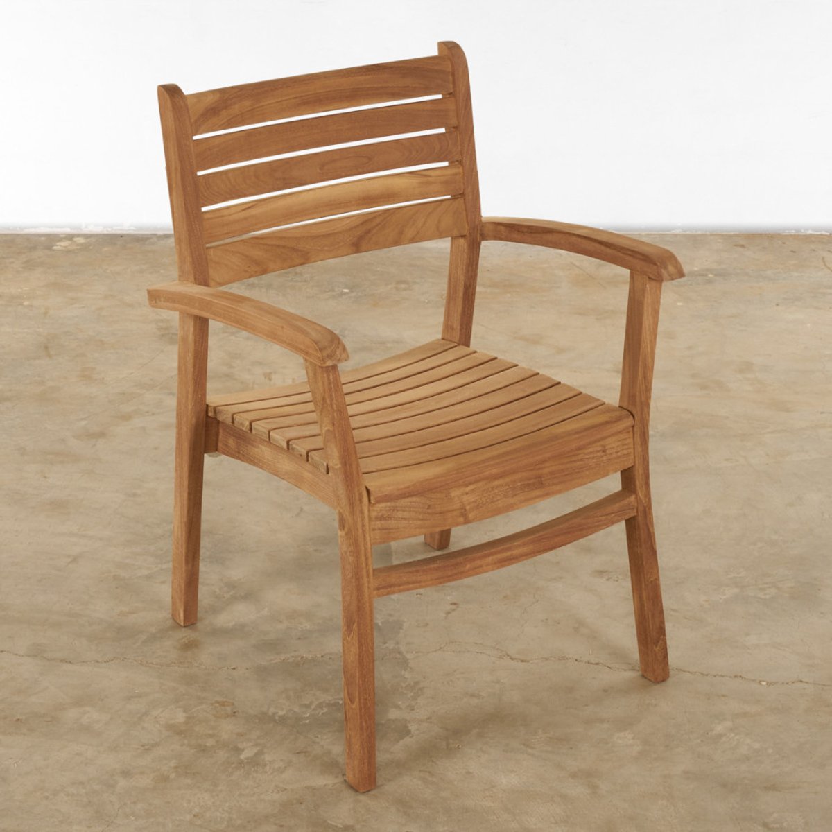 Fauteuil de jardin en teck massif Horismo naturel, WANDA COLLECTION