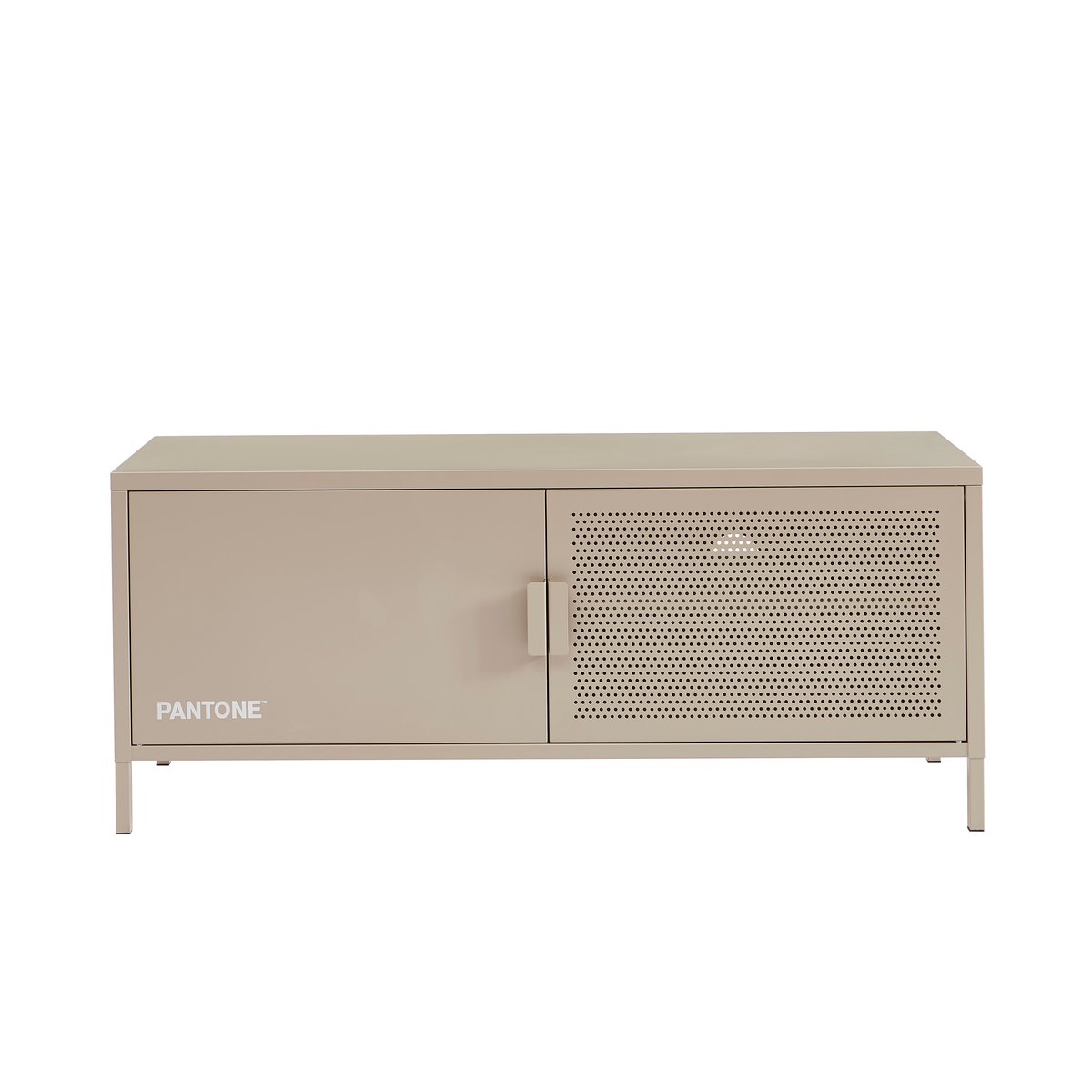 Meuble TV en acier taupe, PANTONE