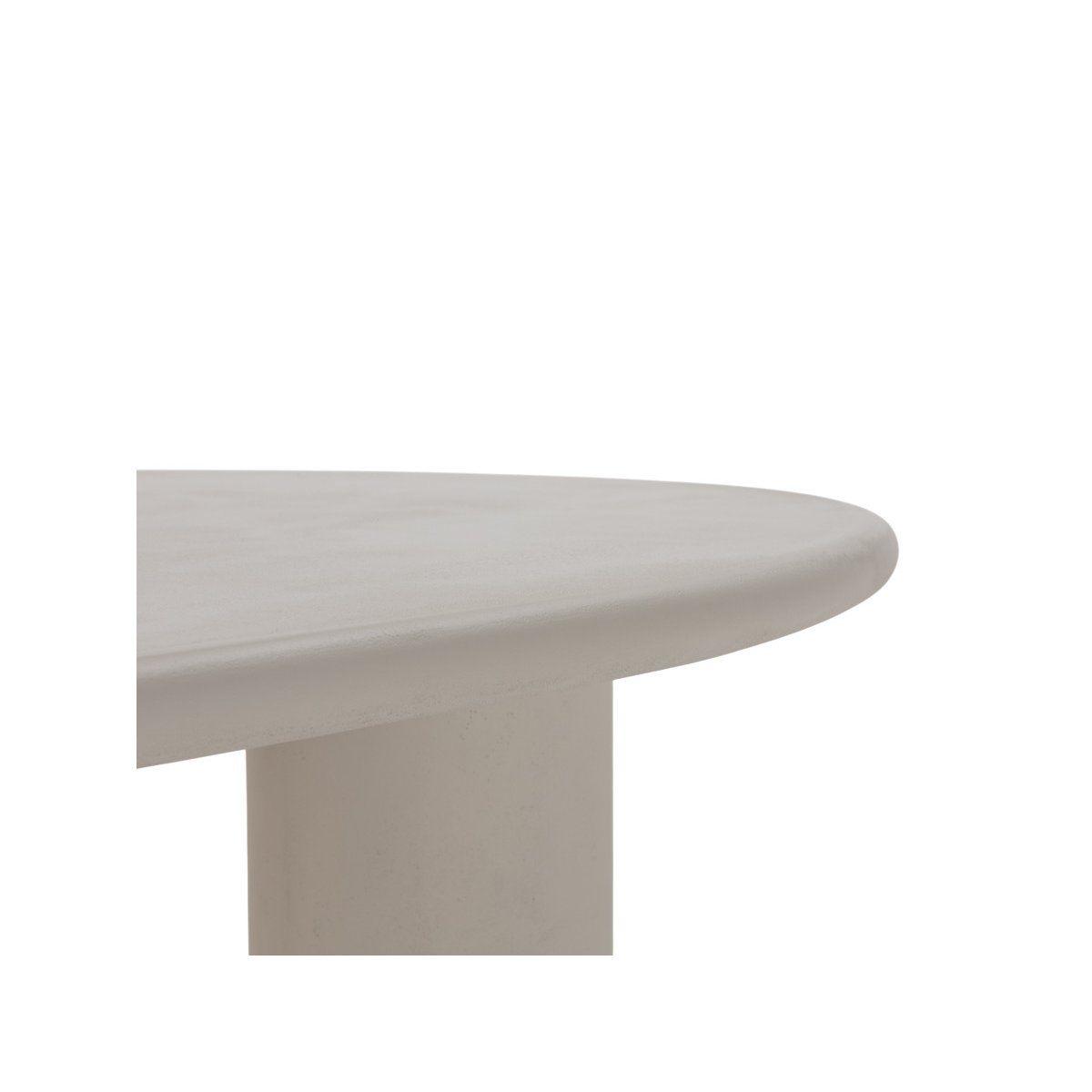 Table à manger ovale CONSTANCE 200 cm beige effet béton beige, BOBOCHIC