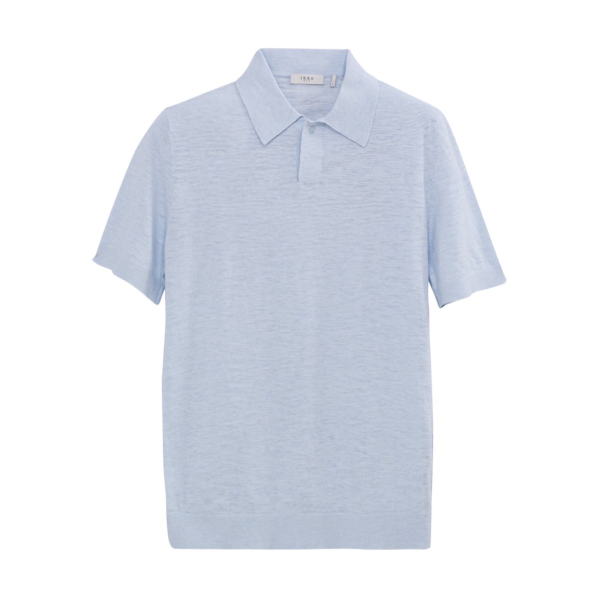 Polo tricot léger bleu ciel, IKKS