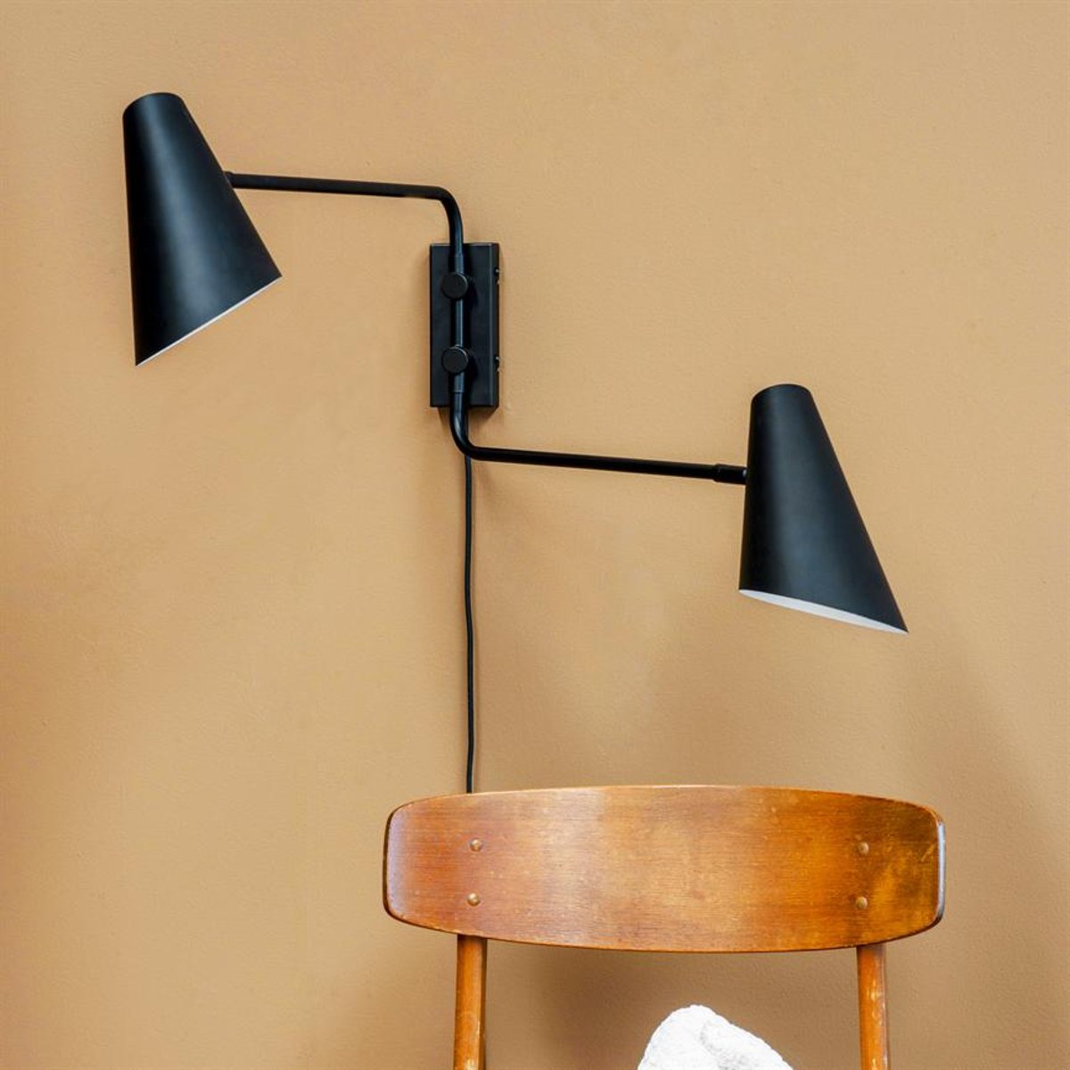 Applique double Cale noir, DYBERG LARSEN