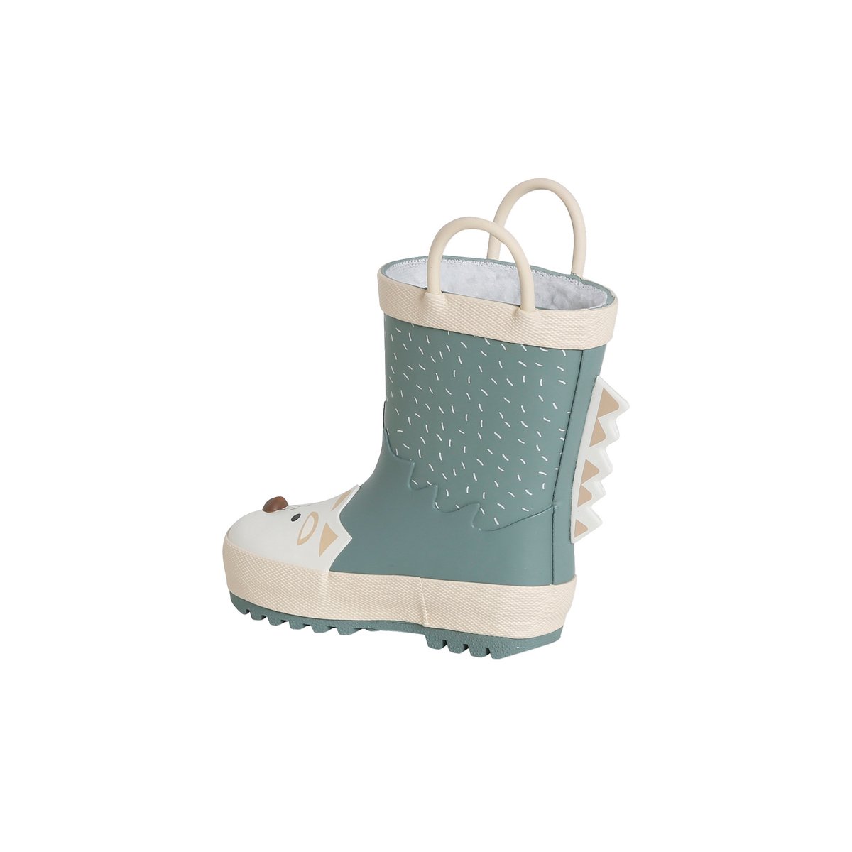 Bottes de pluie bébé détails ludiques vert imprimé, VERTBAUDET