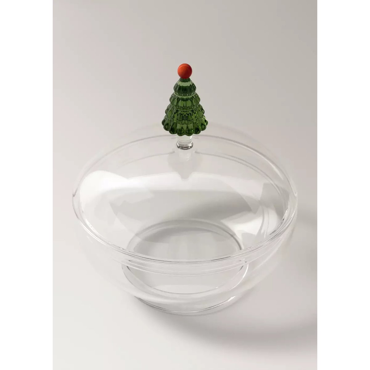 Sucrier en verre avec couvercle à détail sapin vert forêt, MANGO HOME