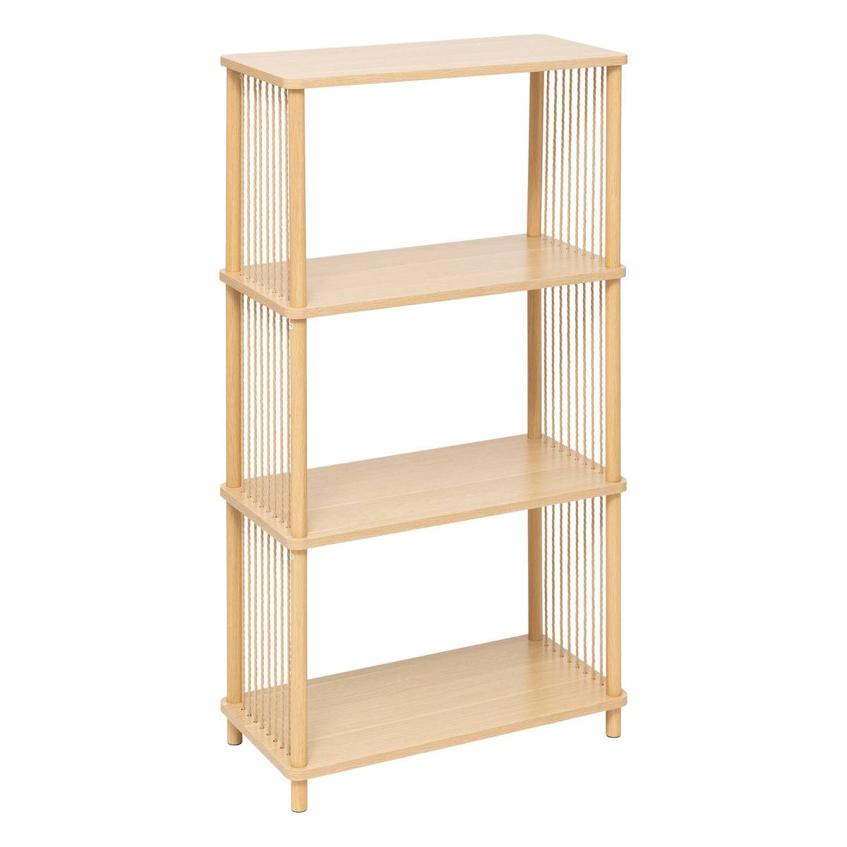 Étagère 4 niveaux en bois et corde KORD beige, 5FIVE SIMPLY SMART