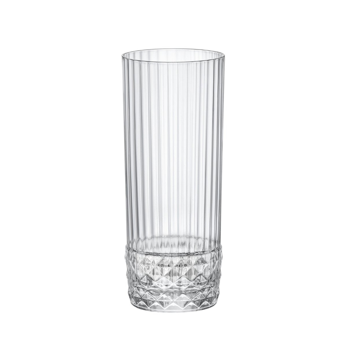 Boite de 4 gobelets hauts America 40 cl transparent / cristal, BORMIOLI