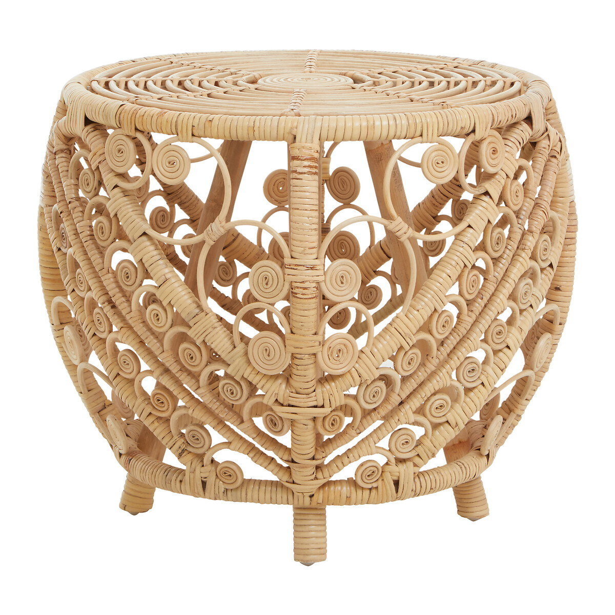Leocadia Vintage Rattan Round Coffee Table natural, SO'HOME