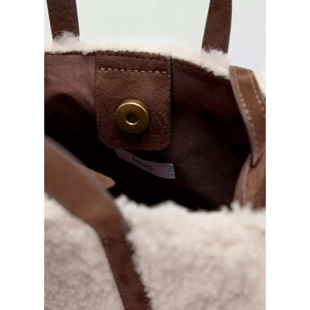 Mini sac en fausse peau lainée sable, MANGO KIDS