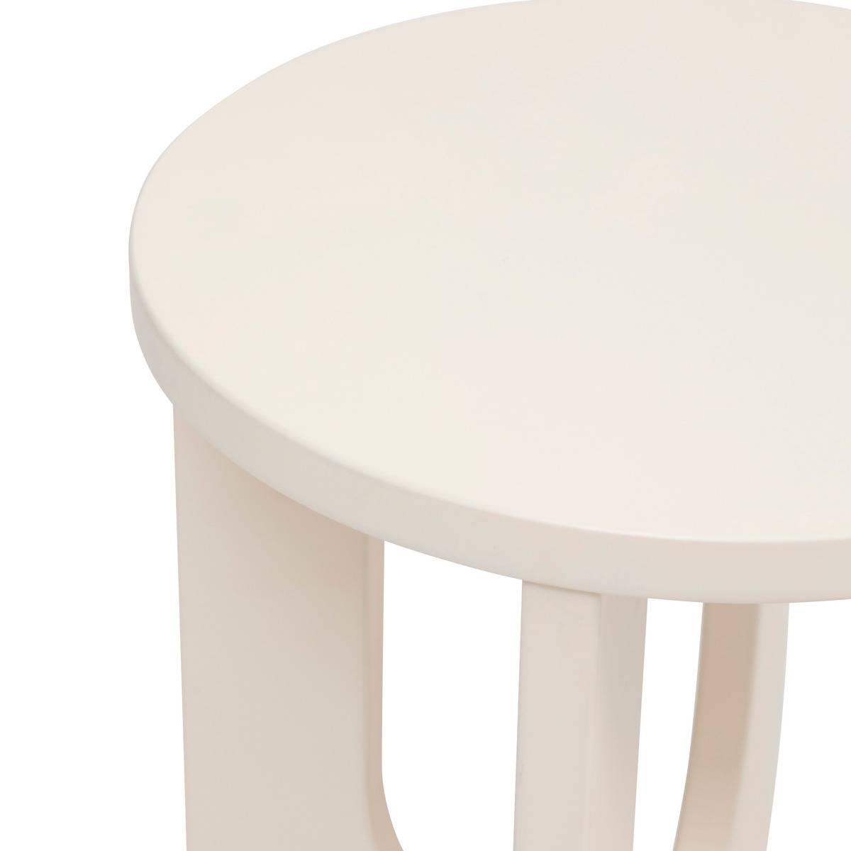Table d’appoint piètement croisé en bois BLOOM ivoire, ATMOSPHERA