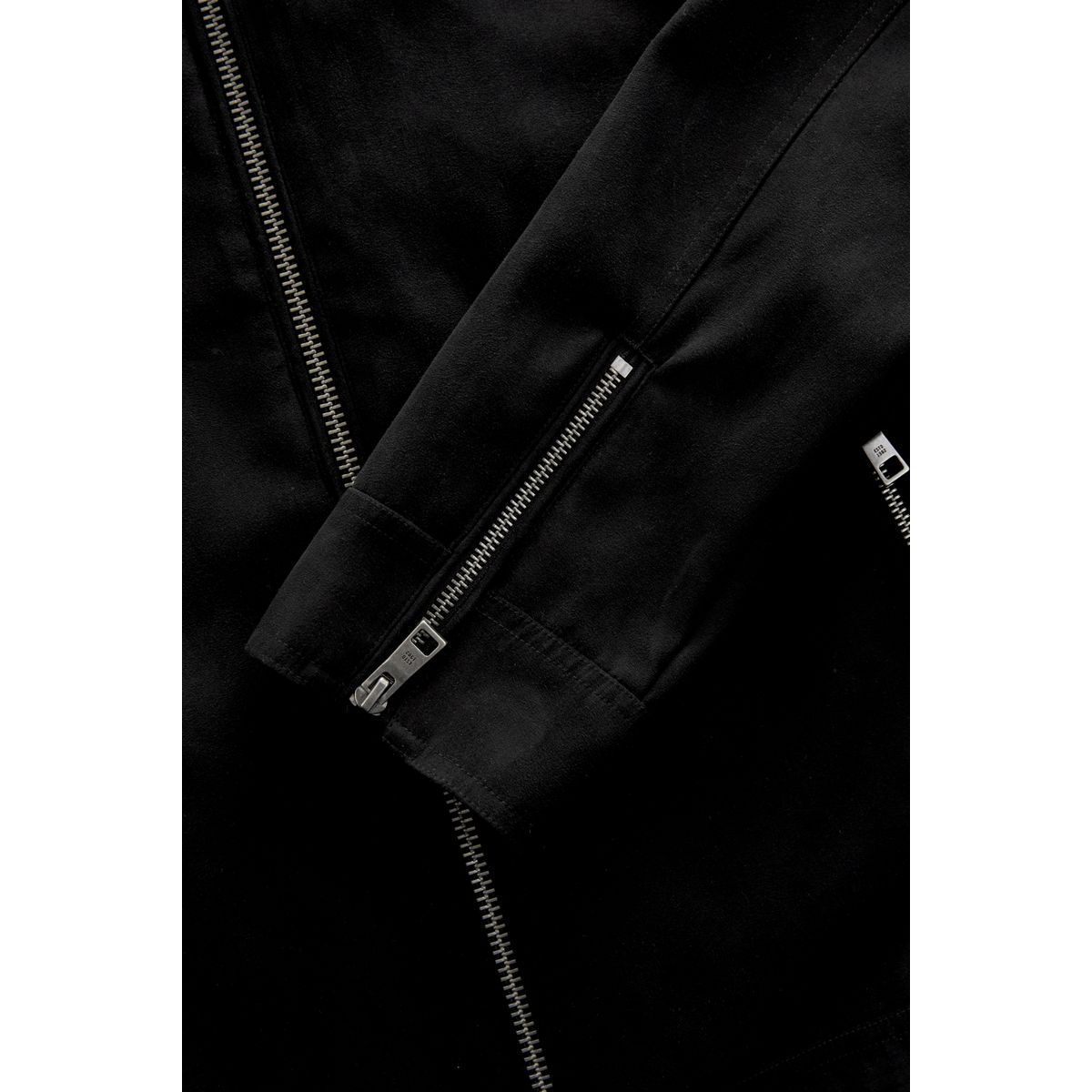 Veste style pilote en imitation daim noir, NEXT