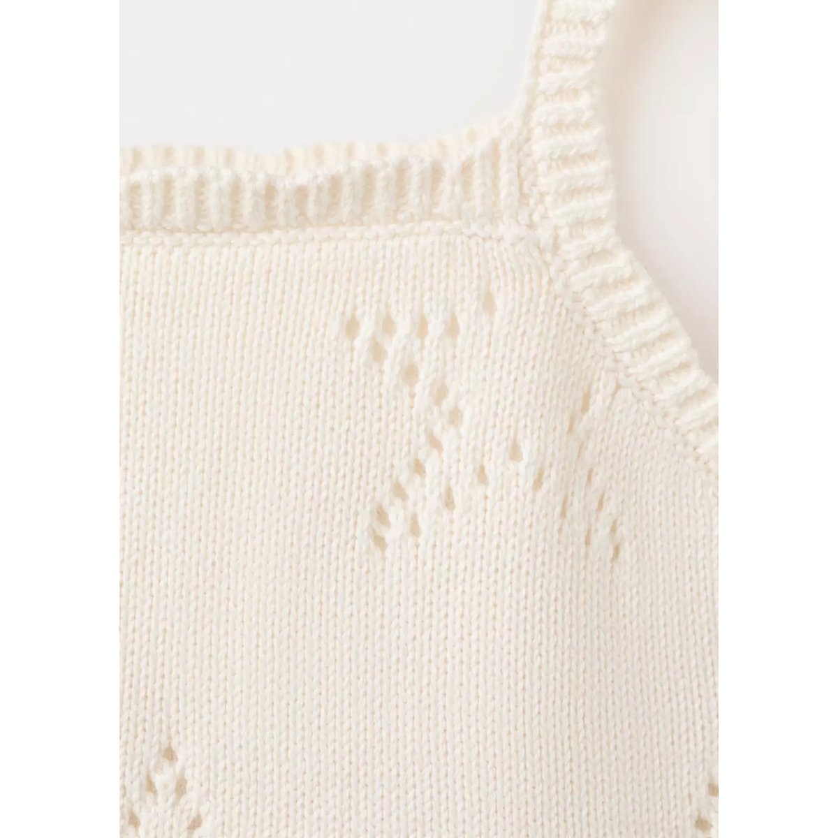 Top étoiles brodées blanc cassé, MANGO BABY