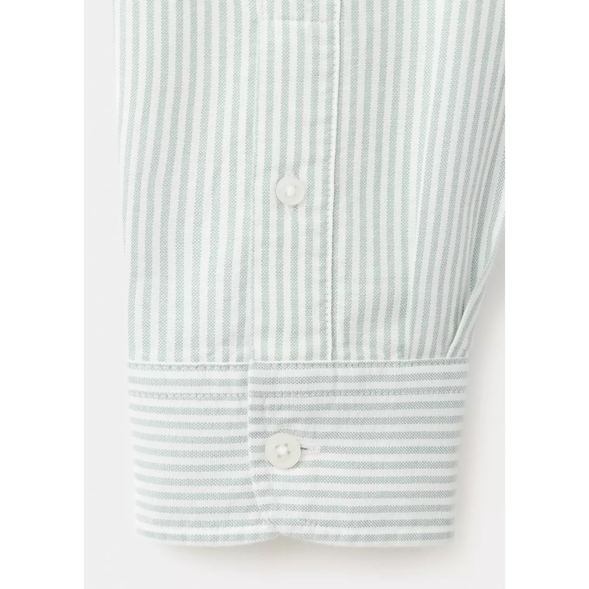 Chemise 100 % coton rayures vert, MANGO TEEN