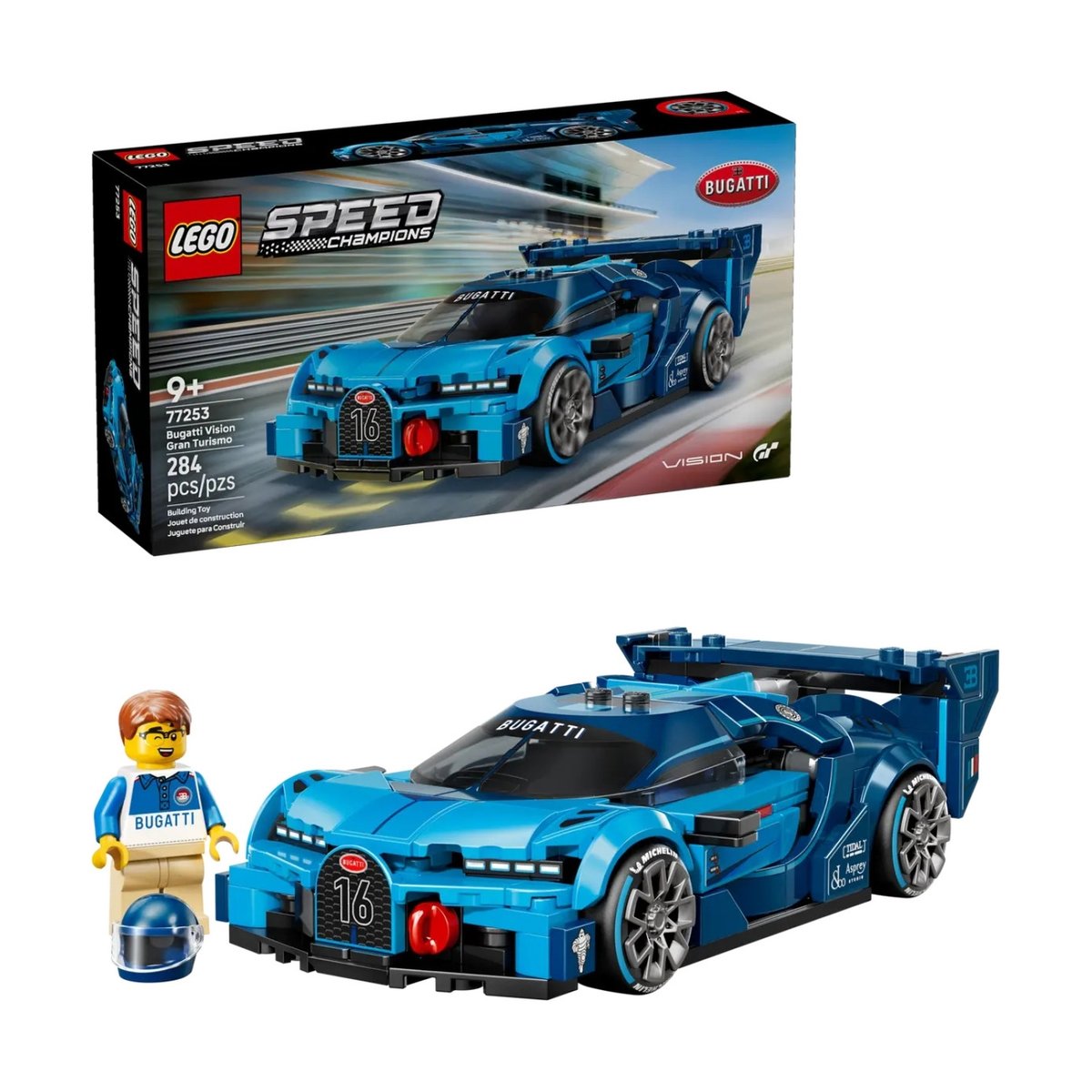 Speed Champions Hypercar Bugatti Vision GT bleu, LEGO