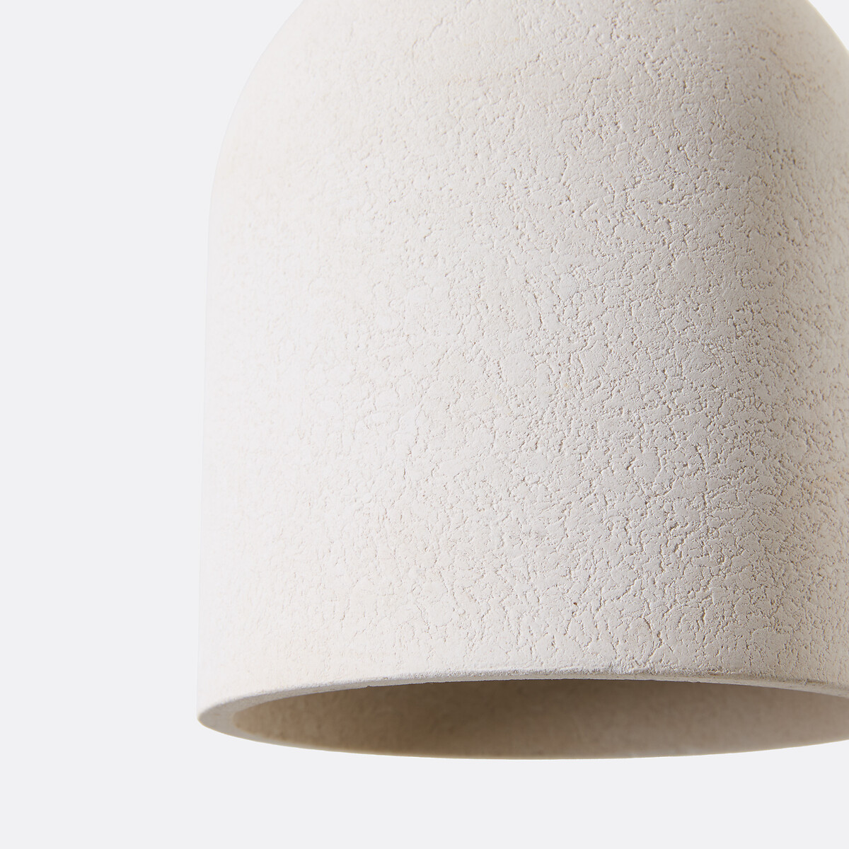 Lámpara colgante de papel maché y efecto latón Ø15 cm, Bolodia arena/latón, LA REDOUTE INTERIEURS