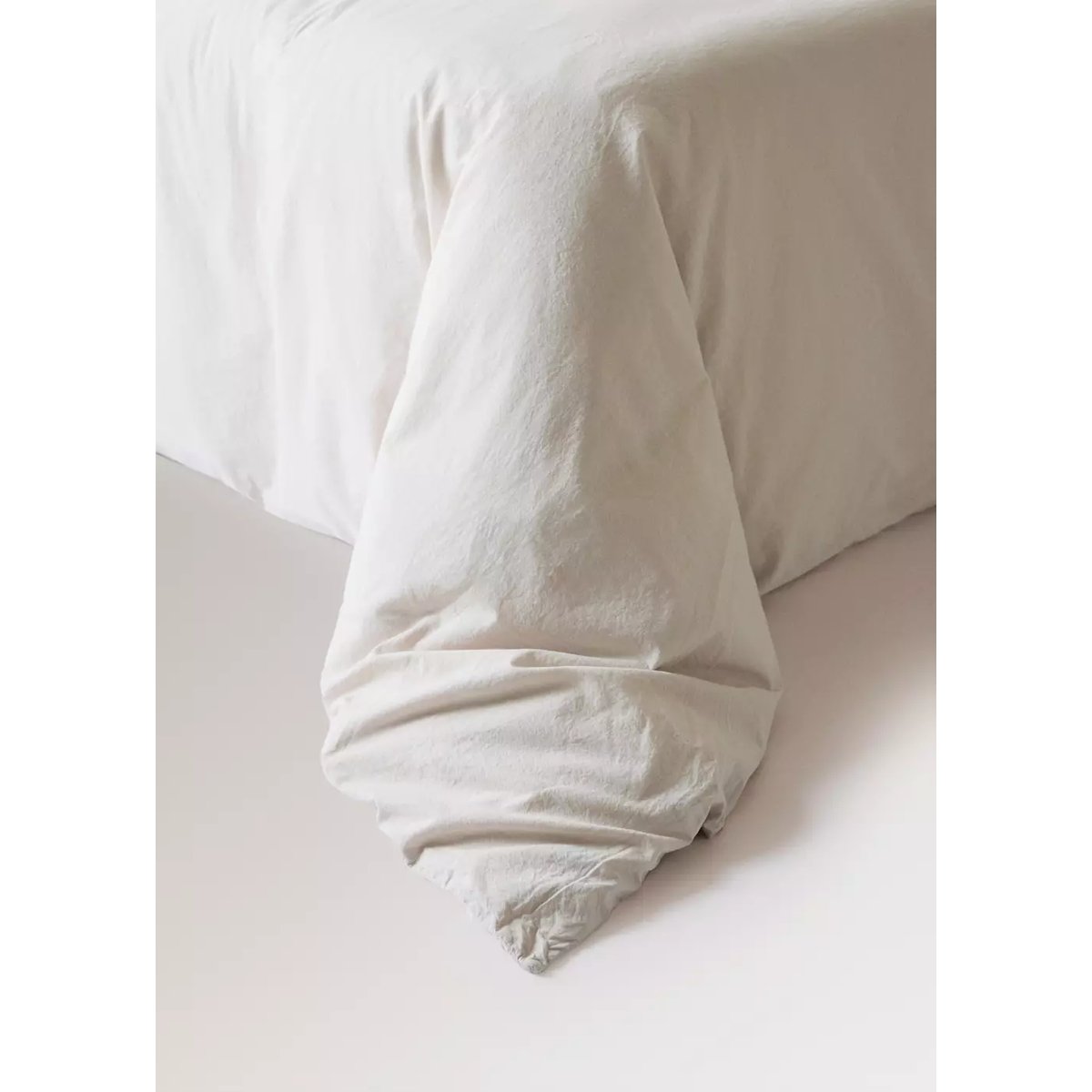 Housse de couette coton lavé lit 90 cm sable, MANGO HOME