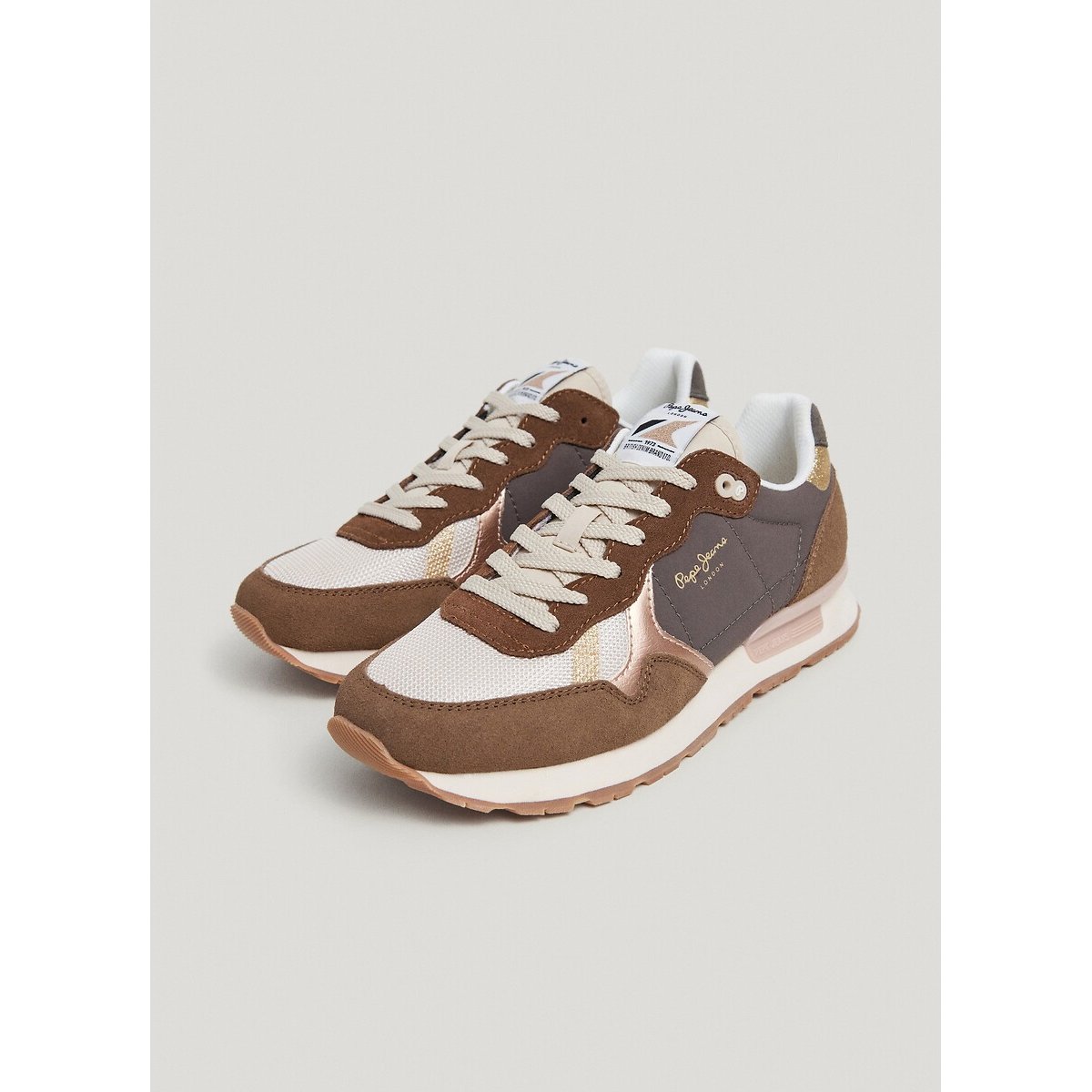 Baskets basses Brit Mixt W marron, PEPE JEANS