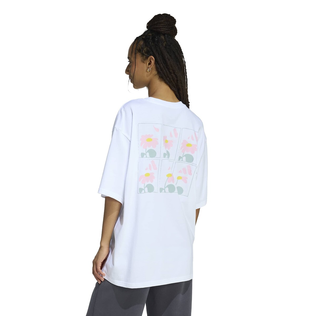 T-shirt com motivo atrás branco, ADIDAS SPORTSWEAR