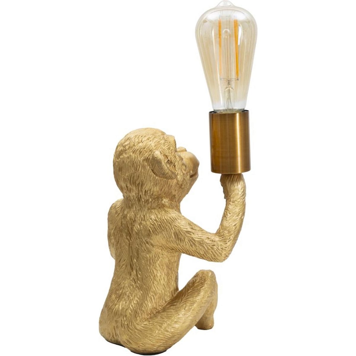 Lampe à poser singe sculpté GLAM doré, RECOLLECTION