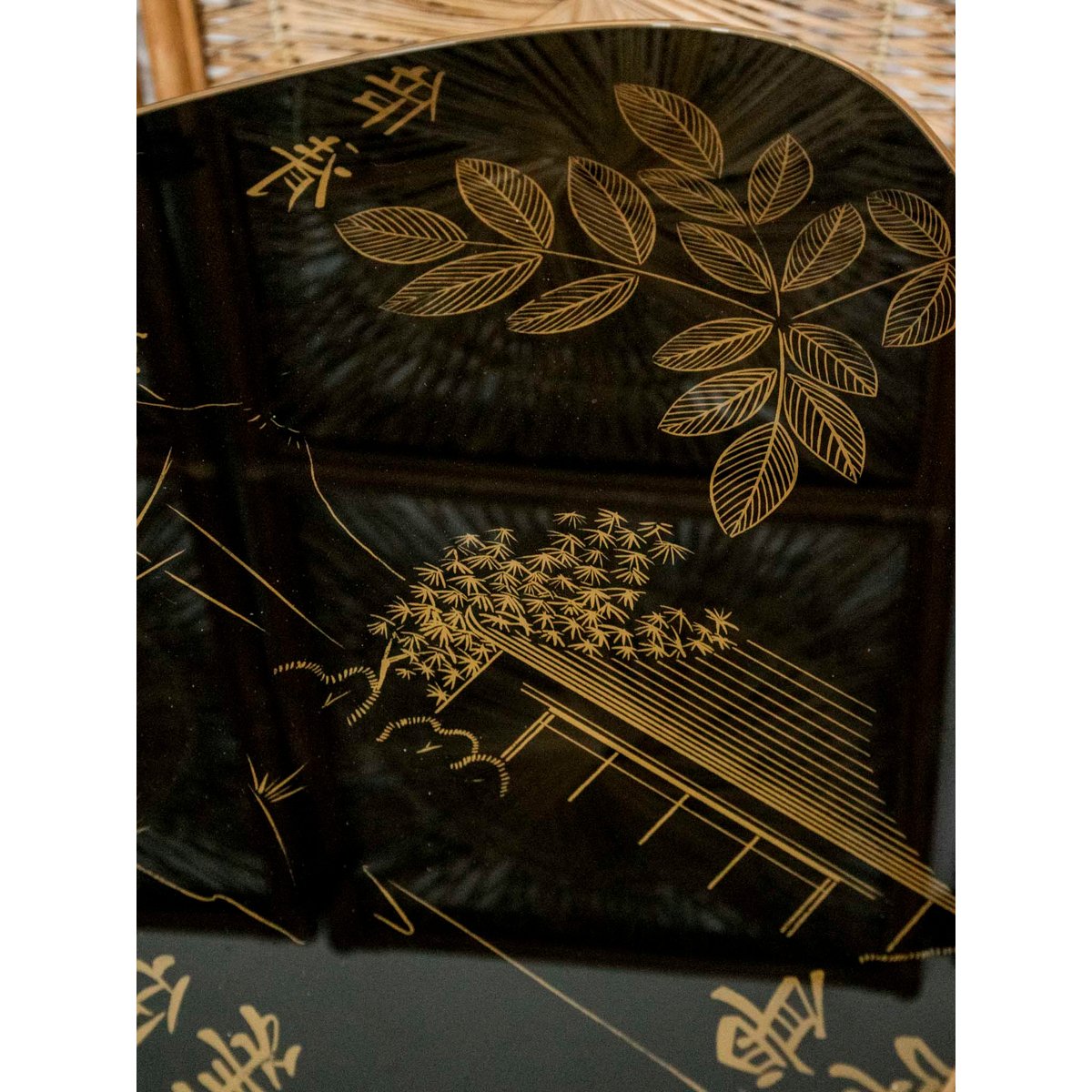 Table d'appoint asiatique Hanna N°1345 - Bon état noir, DEBONGOUT