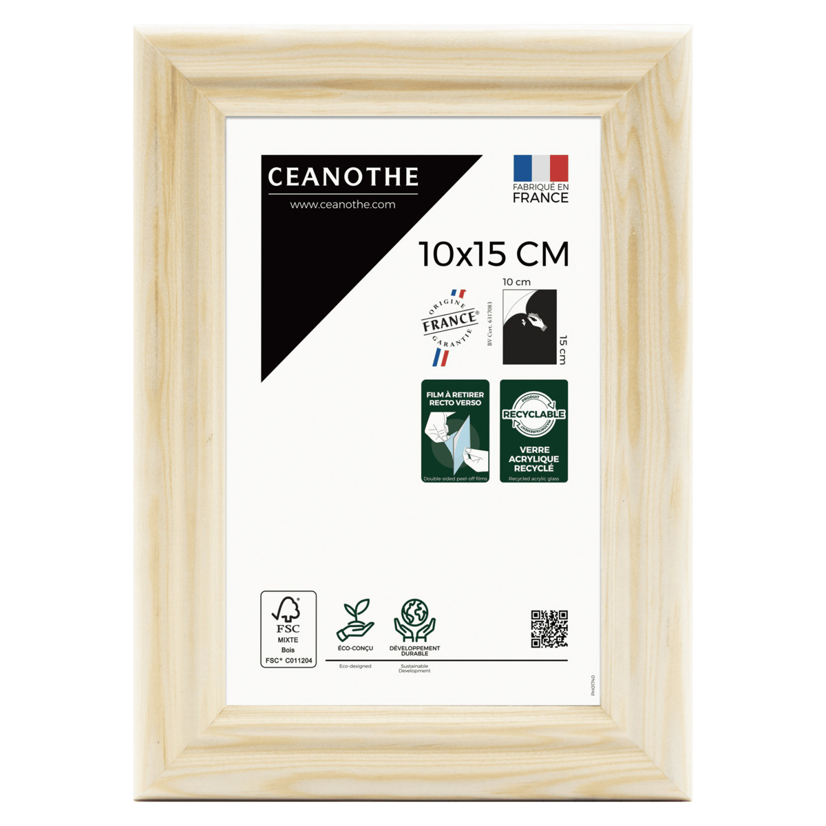 Cadre Photo En Bois Massif Fsc CIRCEE AUTHENTIC bois brut, CEANOTHE