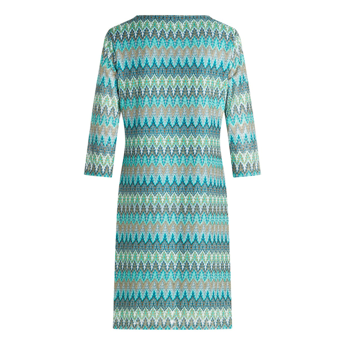 Robe droite à manches 3/4 bleu/vert, BETTY BARCLAY