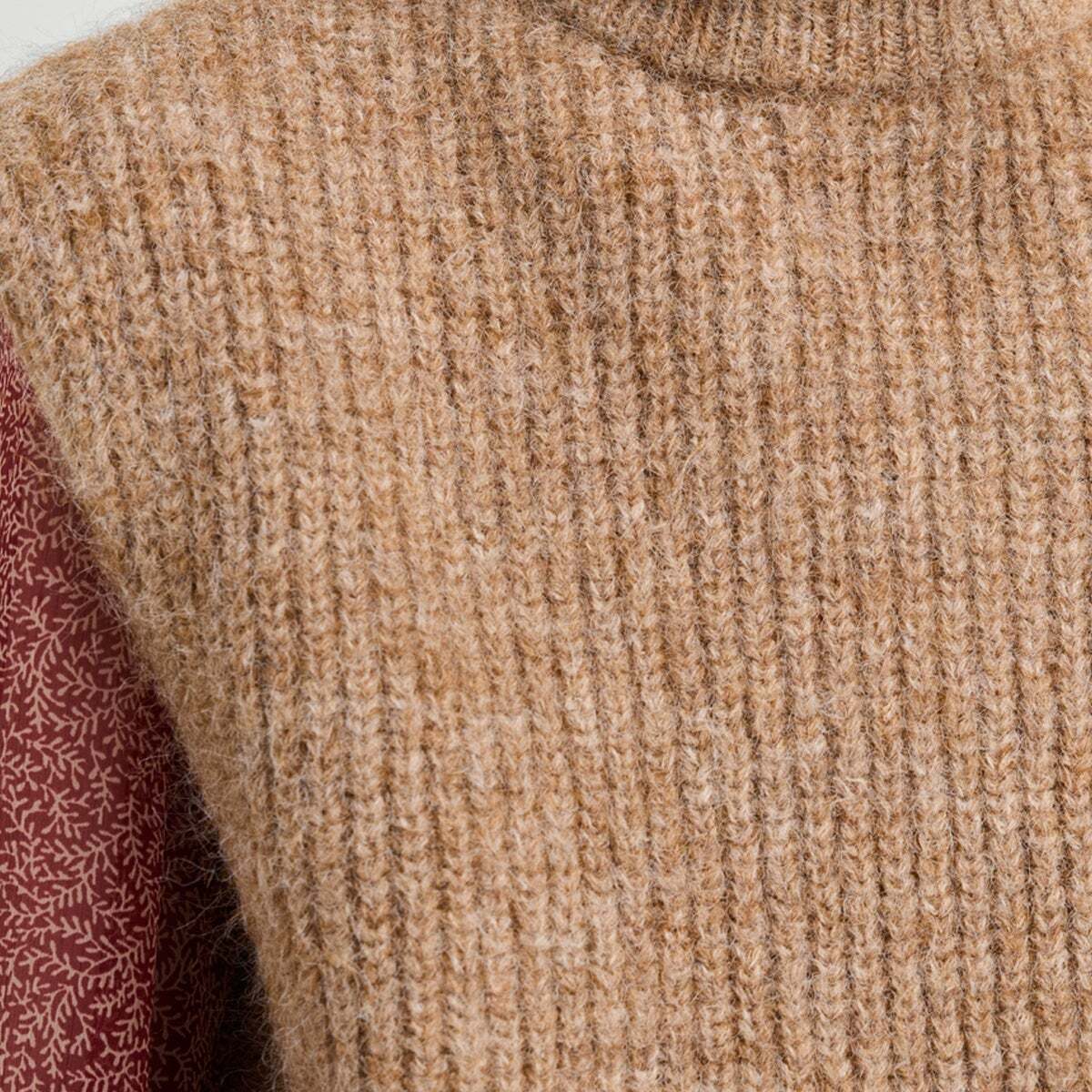 Gilet En Maille À Col Montant beige, PEPE JEANS