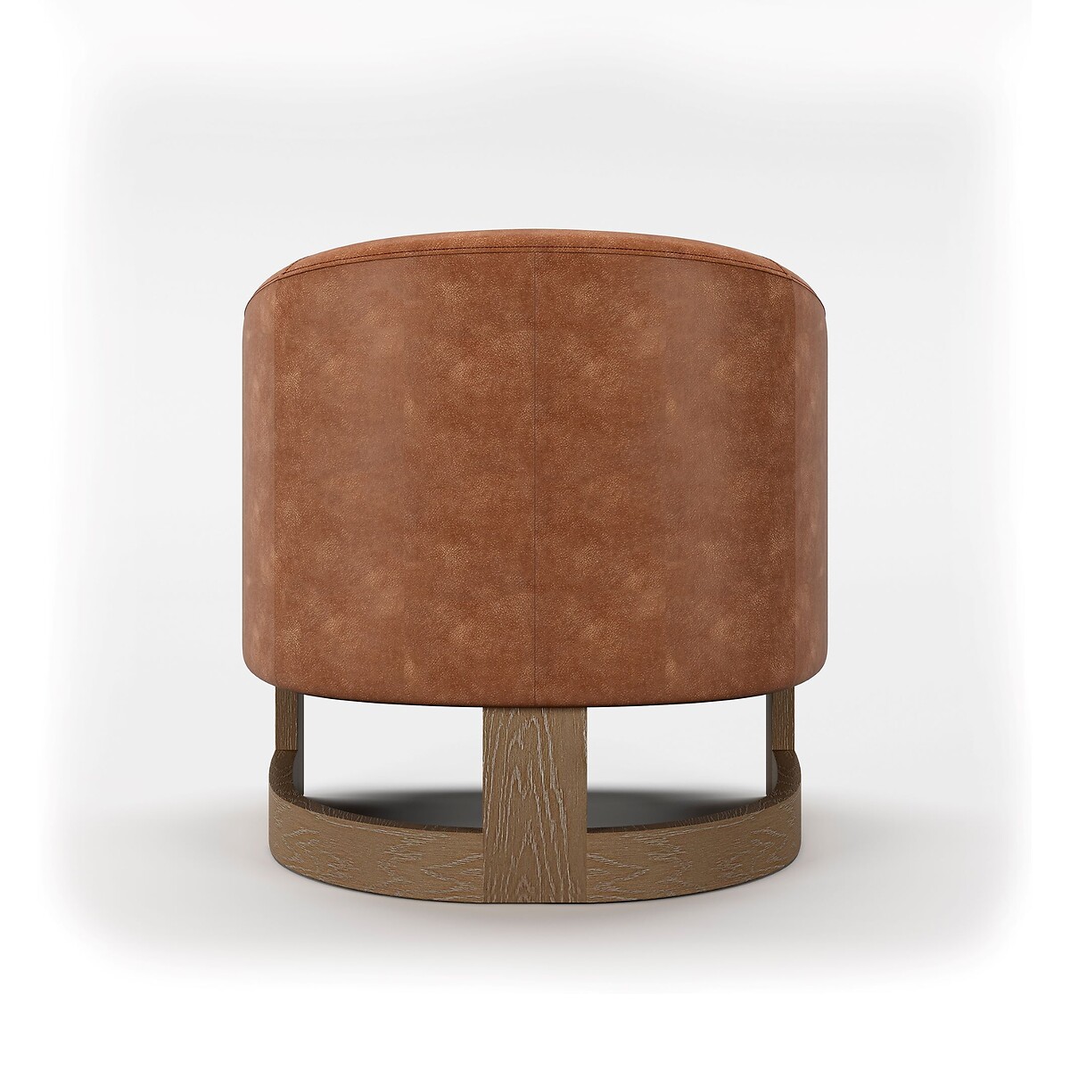Leland Curve Leather Tub Chair tan, SO'HOME