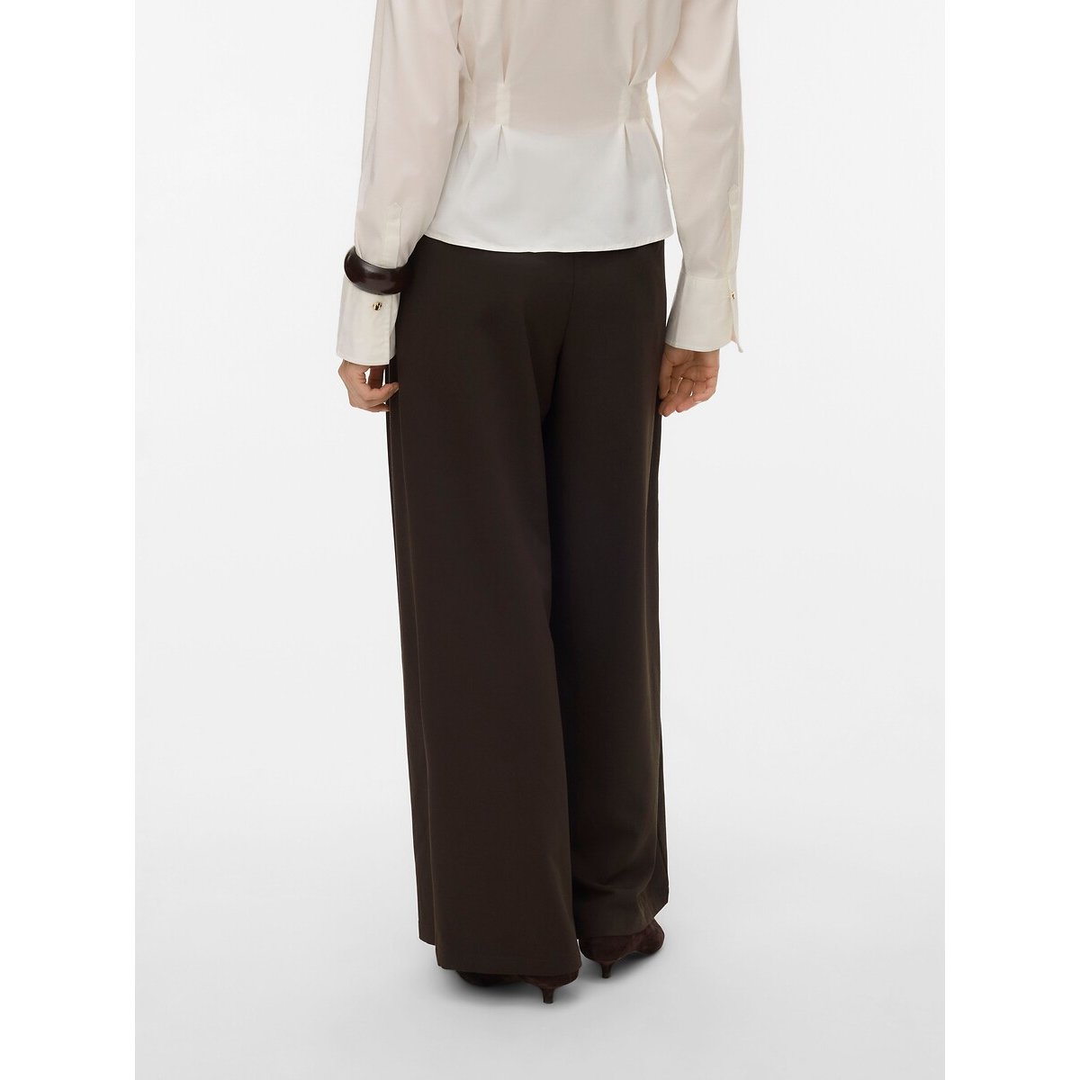 Pantalón ancho chocolate, VERO MODA