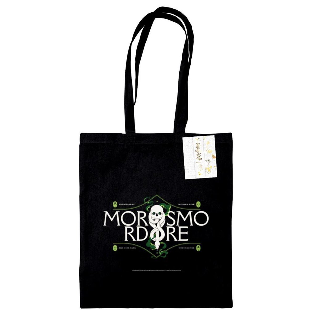 Tote bag motif/style Marque des Ténèbres MORSMORDRE noir, HARRY POTTER