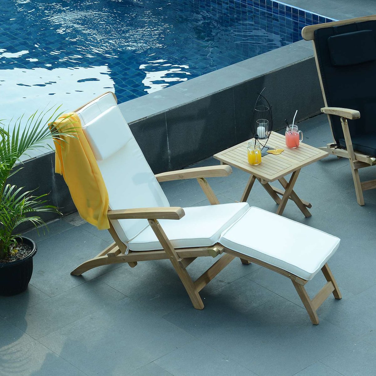 Matelas pour Chaise longue crème, TECK ATTITUDE