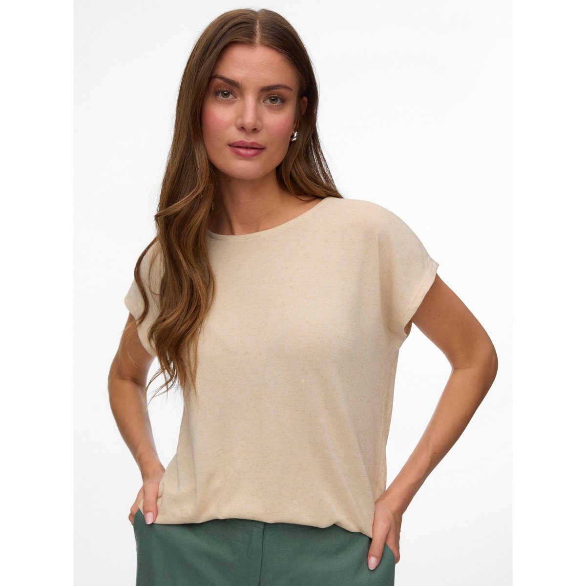 Top oatmeal 1, VERO MODA