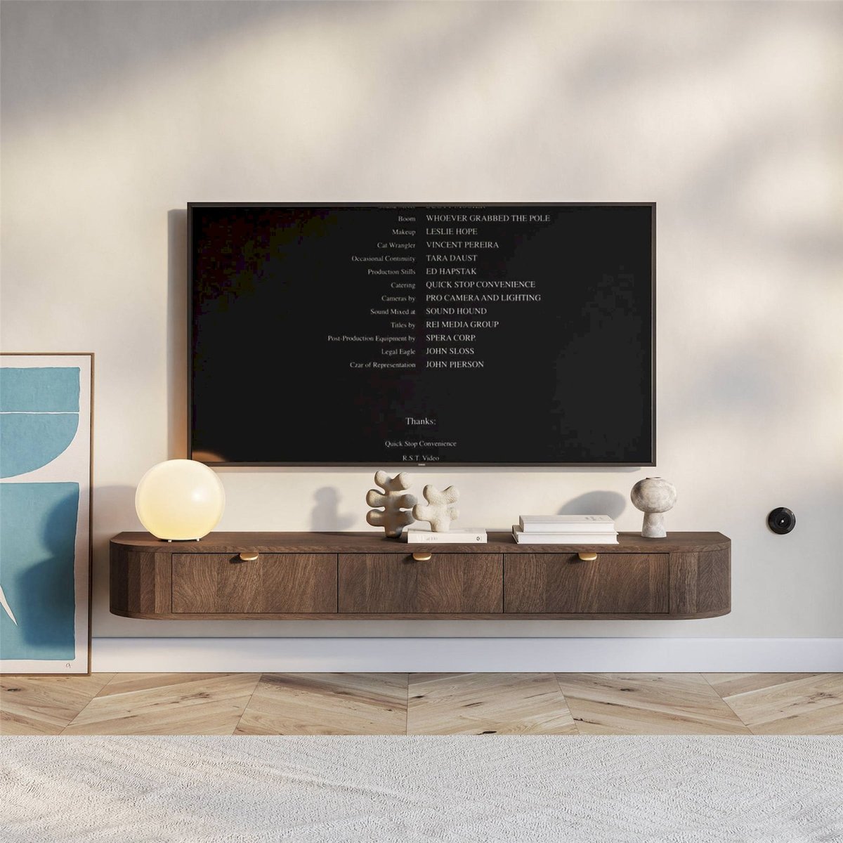 Meuble tv suspendu slim collection CORU chêne dunin, RECOLLECTION