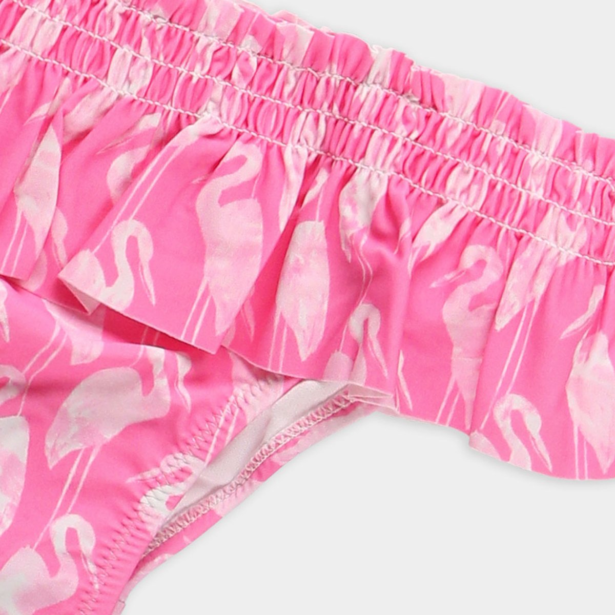 Maillot de bain pour fille avec des flamants UPF50+ rose, BOBOLI