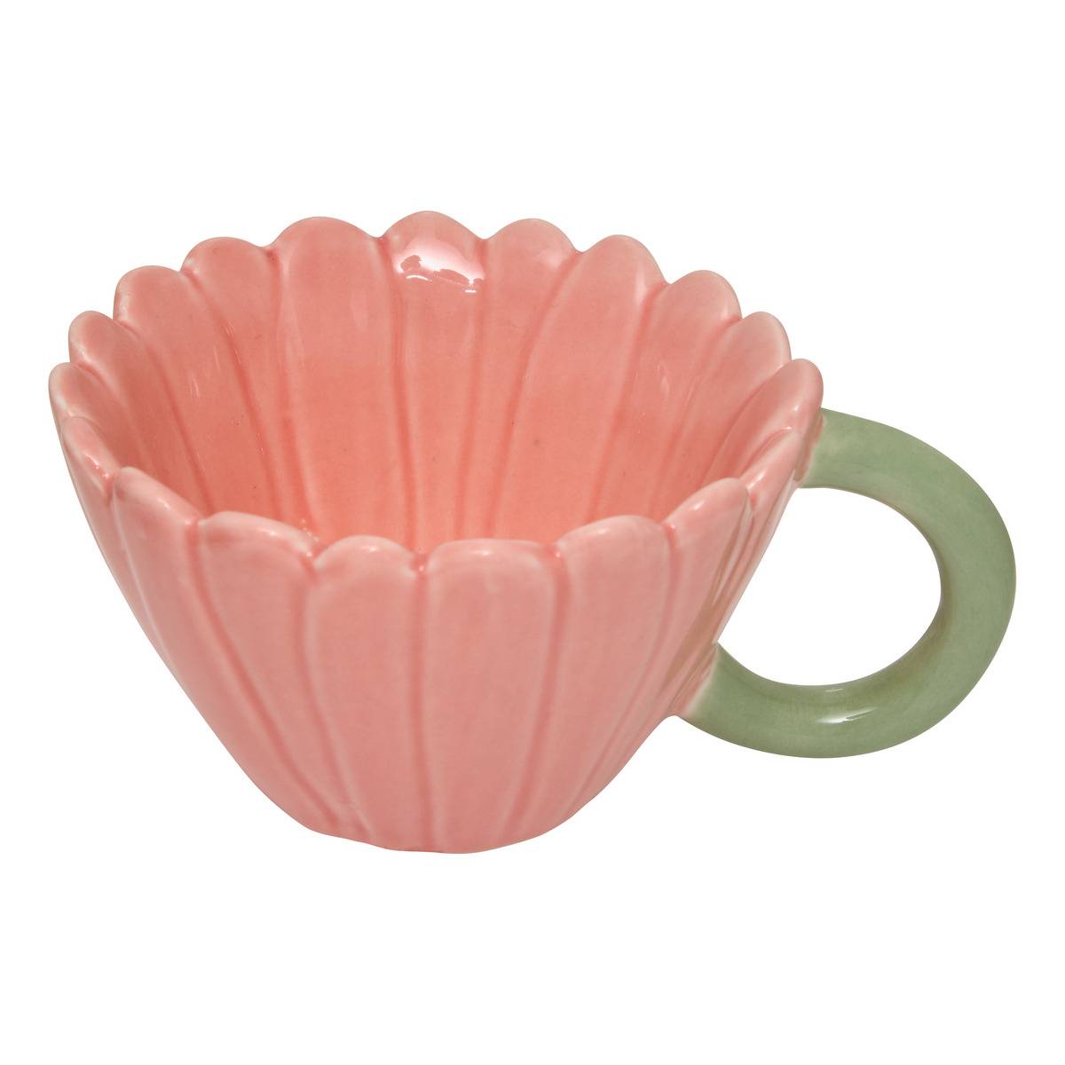 Mug FLEUR DE ROSE vert, ATMOSPHERA