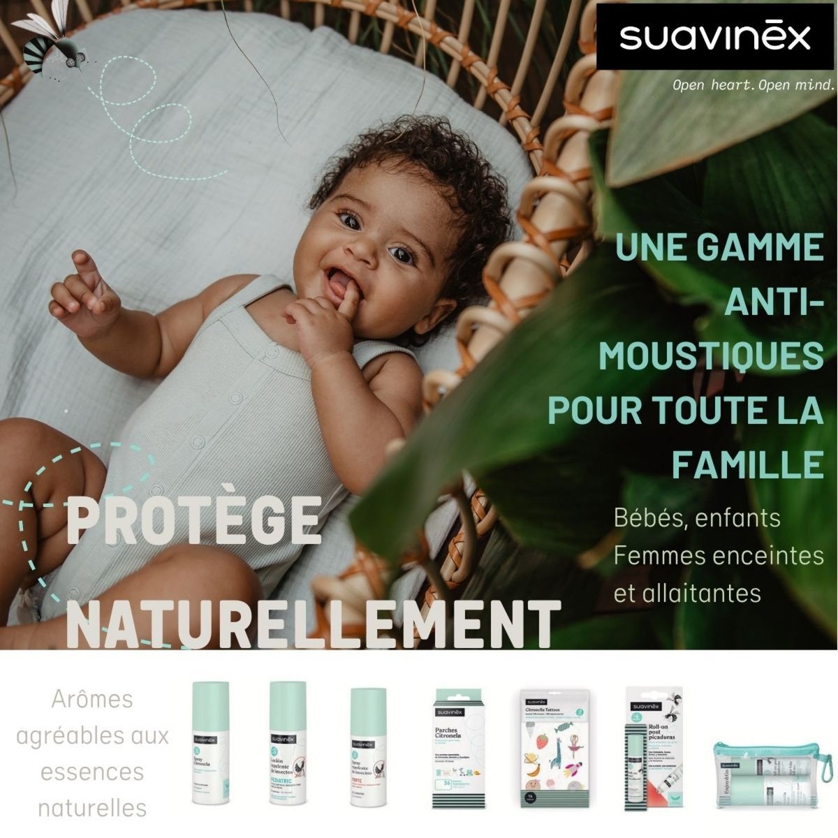 Lotion répulsive anti-insectes blanc, SUAVINEX