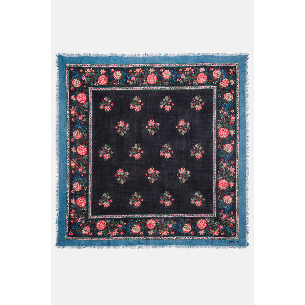 Foulard en laine, MEKNESS marine, LOUISE MISHA