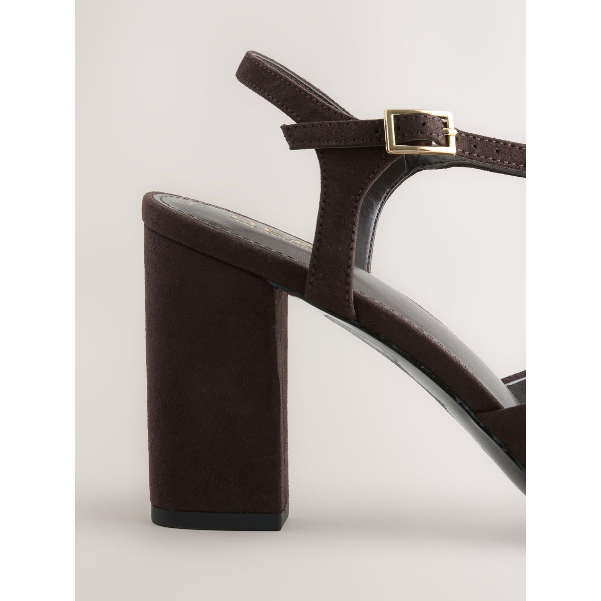 Sandales à talons carrés forever comfort® marron chocolat, NEXT