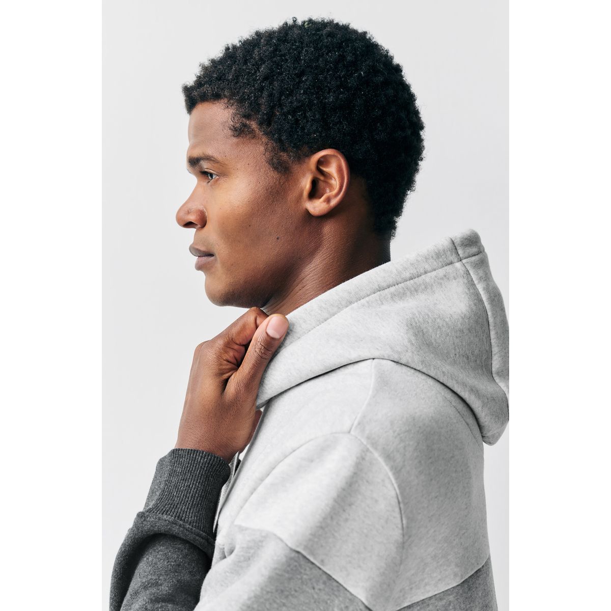 Sweat à capuche avec empiècement noir/blanc, NEXT