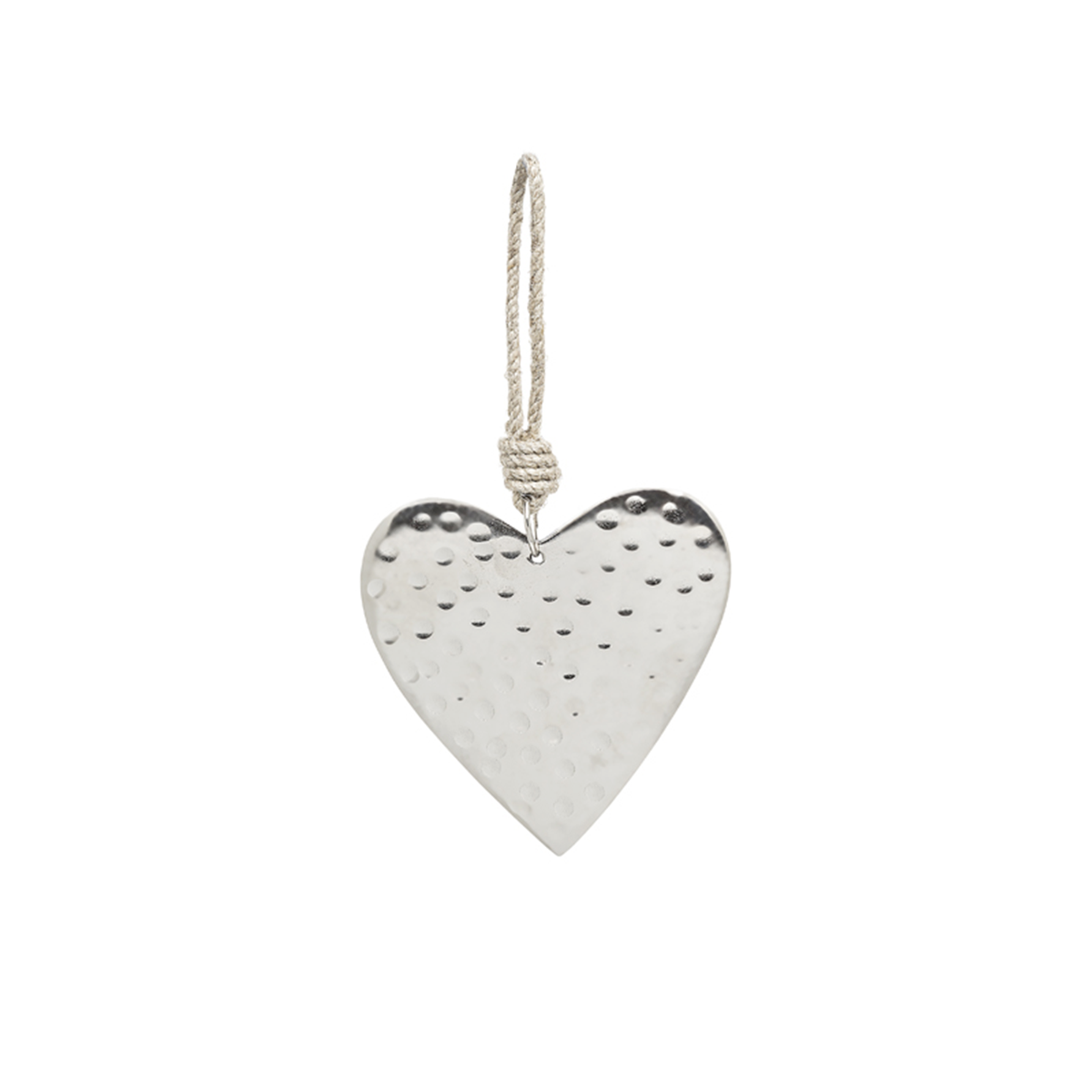 Suspension décorative coeur en aluminium D9 argenté, SIA DECO