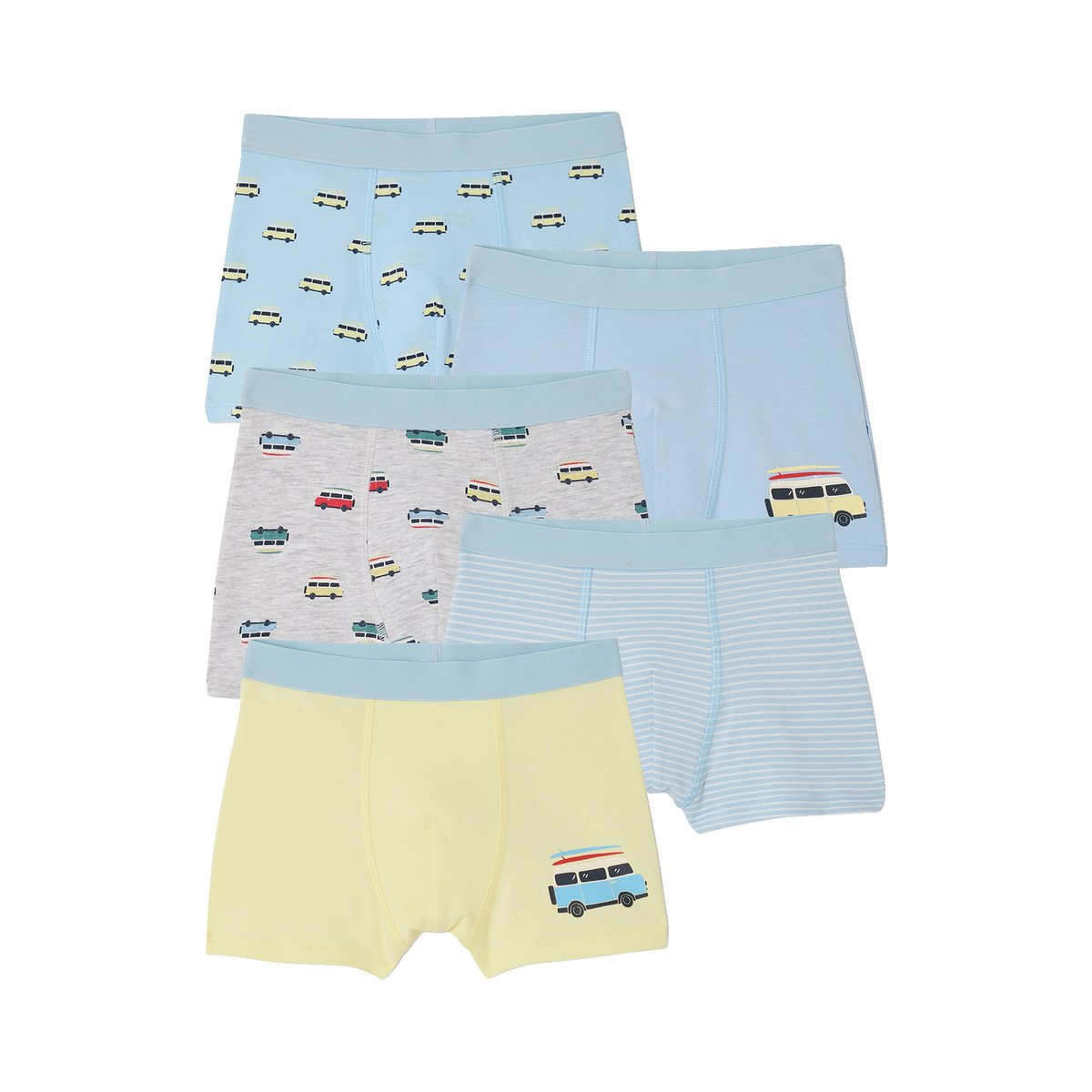 Lot 5 boxers van vert d'eau, VERTBAUDET