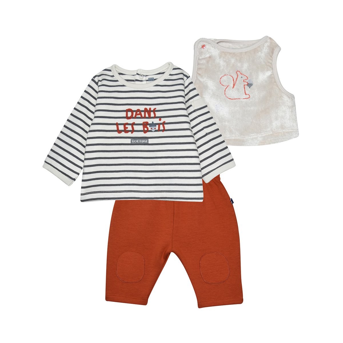 Ensemble tshirt pantalon et debardeur garçon per blanc, SUCRE D'ORGE