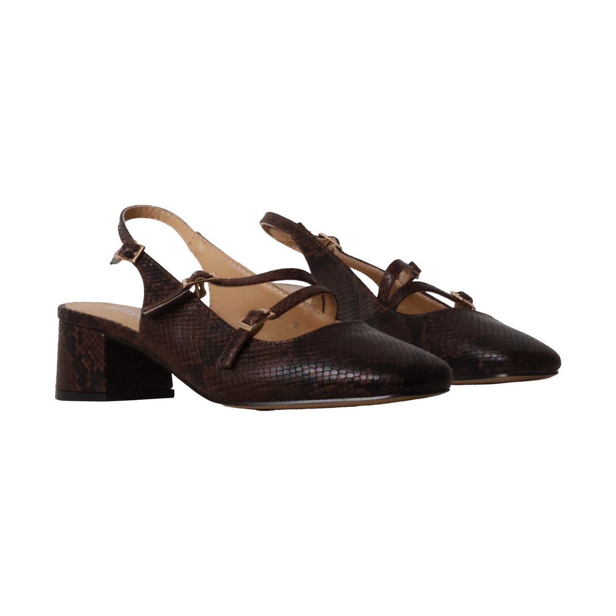 Escarpin à Talon Inia marron, ENZA NUCCI
